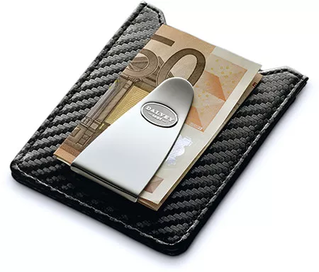 Housweety Silver Stainless Steel Rectangle Money Clips Wallet Credit Card Id Holder