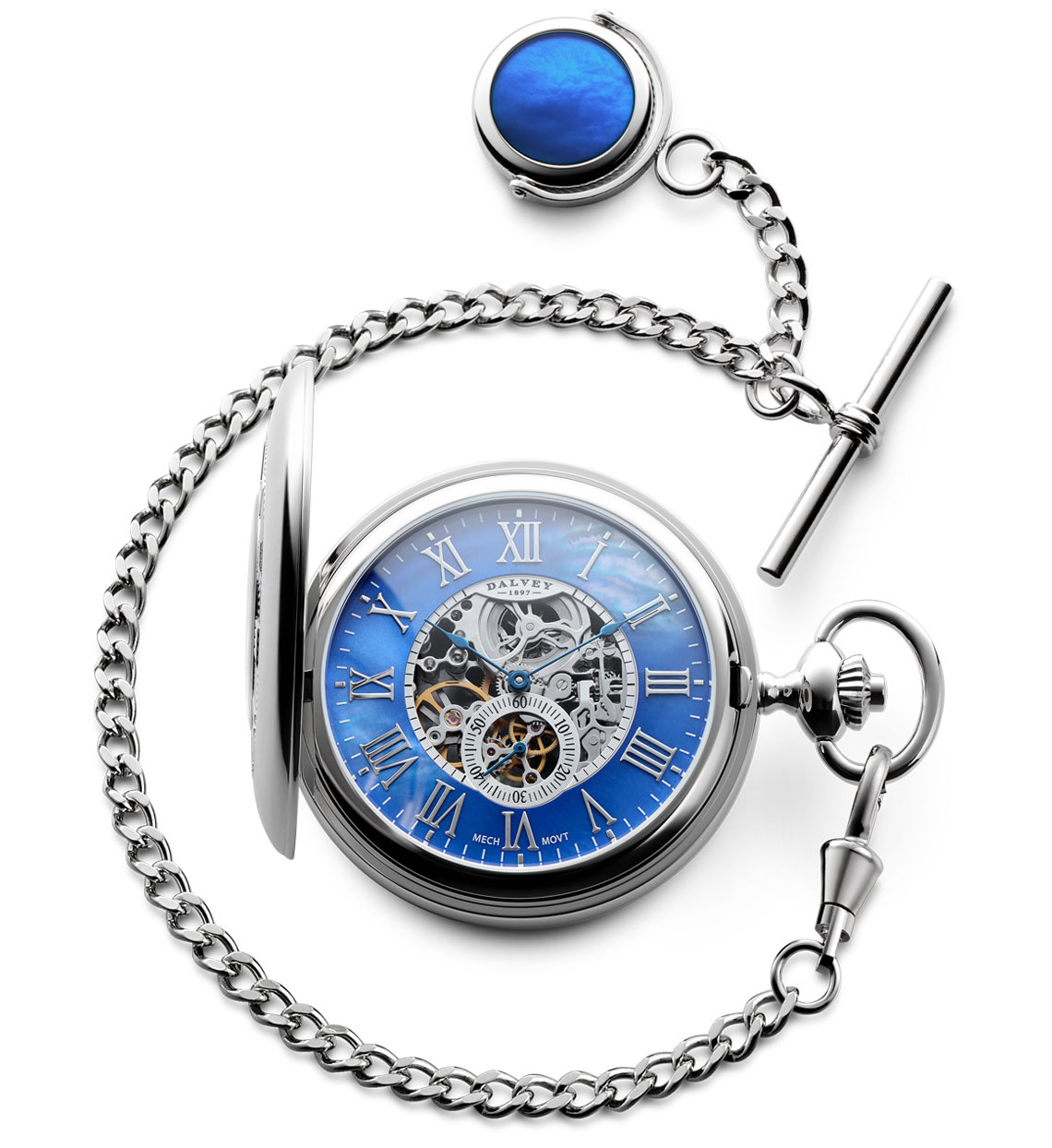 Montre De Poche Avec Chaîne En Laiton Boîtier À Couvercle Montre De Poche Avec Chaîne En Laiton Boîtier À Couvercle