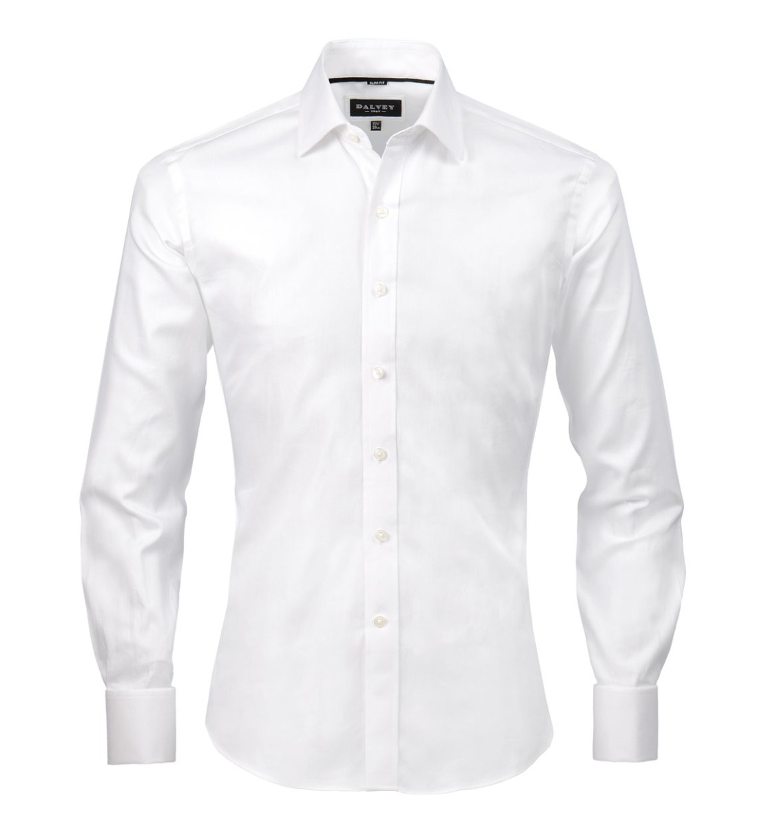 Shirt Slim Double White Herringbone - Dalvey