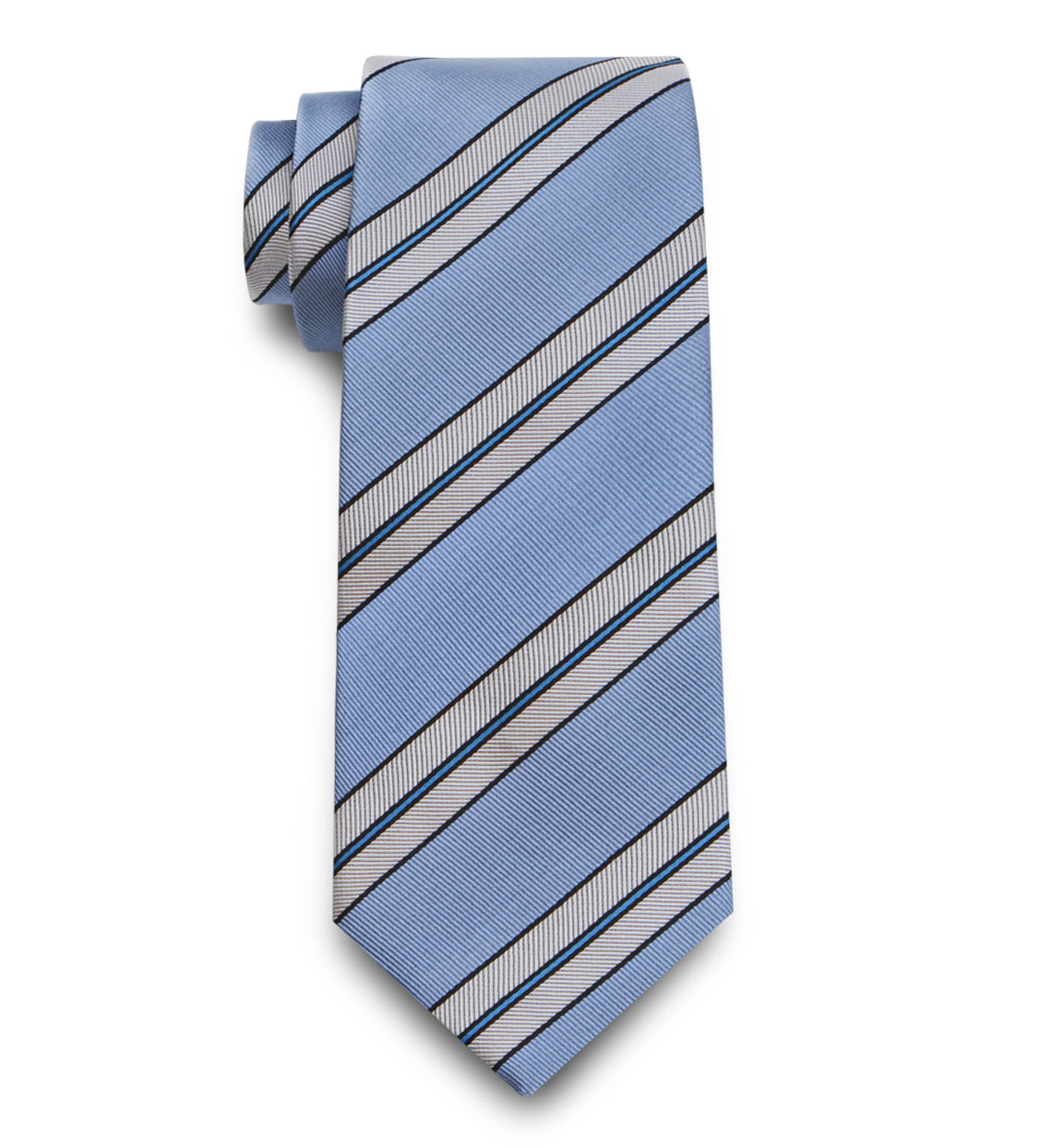 Tie Quiver Stripe Light Blue & Blue - Dalvey