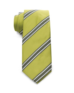 Tie Stripe Double Bordered Light Green Av11