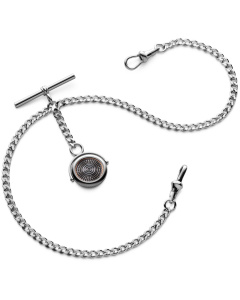 Double Albert Pocket Watch Chain Grey/rosegold