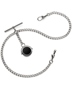 Double Albert Pocket Watch Chain Black