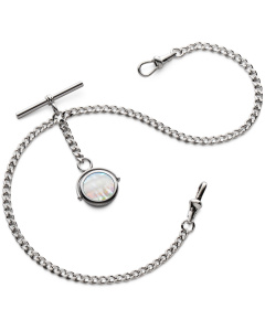 Double Albert Pocket Watch Chain Mother Of Pearl