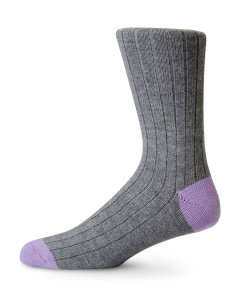English Leisure Socks Grey & Lilac