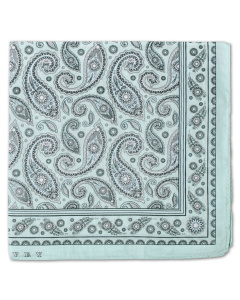 Cotton Handkerchief Paisley Turquoise