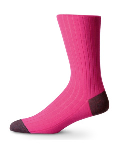 Italian Merino Wool Socks Pink & Plum