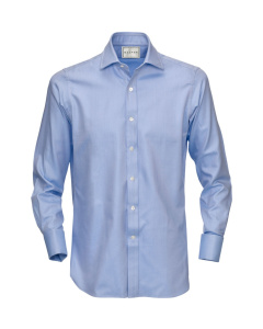 Shirt Double Cuff Solid Blue Twill 15
