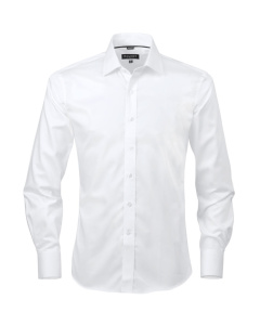 Shirt Slim Button White Poplin