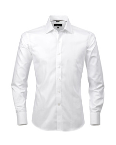Shirt Slim Button White Twill