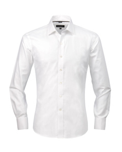 Shirt Slim Double White Twill