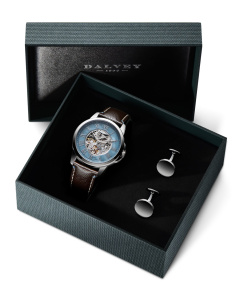 Skeletal Wristwatch Gift Set - Azur Light Blue