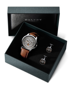 Skeletal Wristwatch Gift Set - Aurora Grey/rose Gold