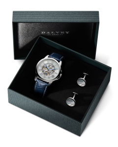 Skeletal Wristwatch Gift Set - Polaris White