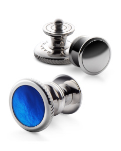 Snap Cufflinks Blue Mother Of Pearl