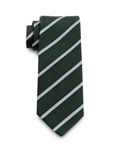 Tie Herringbone Stripe Green & White