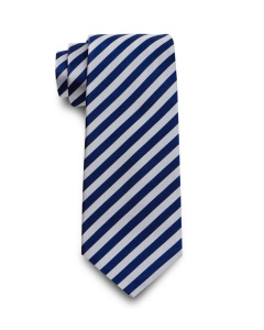 Tie Small Stripe Navy & White