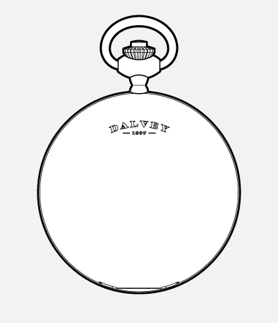 Skeletal Pocket Watch and Stand Set White/blue Dalvey - Main Image