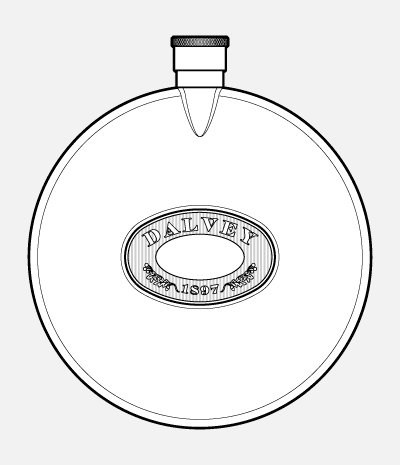 DALVEY FLASK Classic Flask Gold Detail - Dalvey