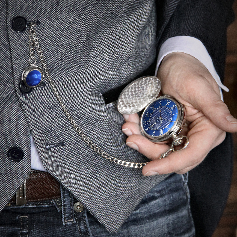 pocket watch and chain