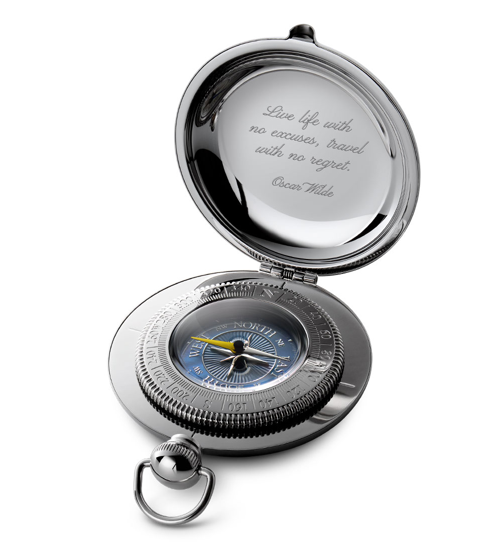 thumbnail image 2 of Engraved Brass Compass Gift From Dad - Sentimental Present For Son Or Daughter 2 of 11